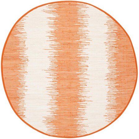 Safavieh Montauk Hand Woven Round Area Rug, Orange - 6 x 6 ft. MTK751C-6R